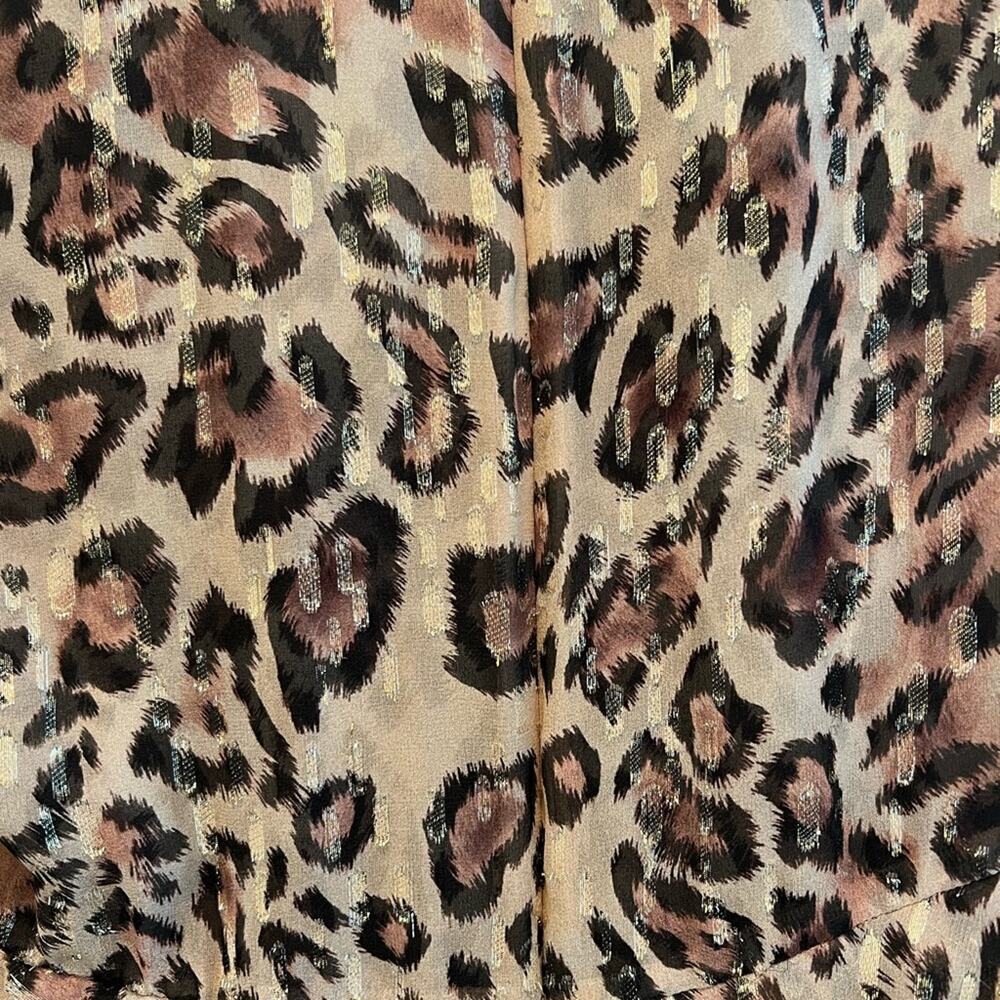 The Kooples Leopard Print Silk Blend Long Sleeve Mini Dress Size XS — Date Night - Picture 6 of 6